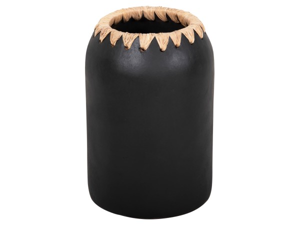 ΔΙΑΚΟΣΜΗΤΙΚΟ ΒΑΖΟ HM4376 ΤΕΡΑΚΟΤΑ ΣΕ ΜΑΥΡΟ ΜΕ ΠΛΕΞΗ ΣΤΟ ΣΤΟΜΙΟ Φ21Χ32εκ.