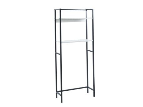 ΕΠΙΠΛΟ ΠΛΥΝΤΗΡΙΟΥ-ΡΑΦΙΕΡΑ HYGI HM18072.02 ΜΕΤΑΛΛΟ ΜΑΥΡΟ-MDF ΛΕΥΚΟ 64x25x156Υεκ.