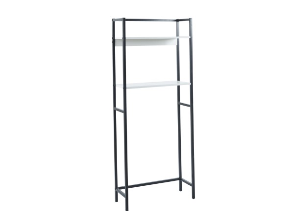 ΕΠΙΠΛΟ ΠΛΥΝΤΗΡΙΟΥ-ΡΑΦΙΕΡΑ HYGI HM18072.02 ΜΕΤΑΛΛΟ ΜΑΥΡΟ-MDF ΛΕΥΚΟ 64x25x156Υεκ.