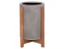 ΓΛΑΣΤΡΑ ΕΣΩΤ.ΧΩΡΟΥ HOFF HM4682.03S FIBER CEMENT ΓΚΡΙ-TEAK ΒΑΣΗ Φ31x43Υεκ