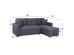 ΚΑΝΑΠΕΣ ΓΩΝΙΑ ΚΡΕΒΑΤΙ WAYNE 224x147x85Υεκ. HM3028.11 ΓΚΡΙ ΥΦΑΣΜΑ