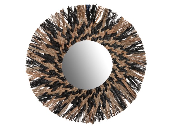 ΚΑΘΡΕΠΤΗΣ ΤΟΙΧΟΥ HM7833 ΜΕ ΠΛΕΚΤΟ ΠΛΑΙΣΙΟ MENDONG GRASS Φ70εκ ΣΕ ΜΑΥΡΟ & ΦΥΣΙΚΟ