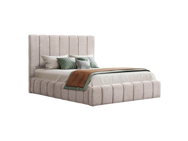 ΚΡΕΒΑΤΙ REMO ΜΕ ΑΠΟΘΗΚΕΥΤΙΚΟ ΧΩΡΟ HM719.10 ΥΦΑΣΜΑ ΜΠΟΥΚΛΕ ΜΠΕΖ-ΓΙΑ ΣΤΡΩΜΑ 160x200εκ