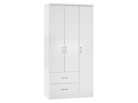 ΝΤΟΥΛΑΠΑ 3ΦΥΛΛΗ ME 2 ΣΥΡΤΑΡΙΑ CAESAR HM340.05 ΛΕΥΚΗ 89x42,5x181 εκ.