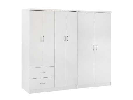 ΝΤΟΥΛΑΠΑ 6ΦΥΛΛΗ BLAKELY HM21235.05 ΜΕΛΑΜΙΝΗ ΧΡΩΜΑ ΛΕΥΚΟ 201x43x181Υεκ