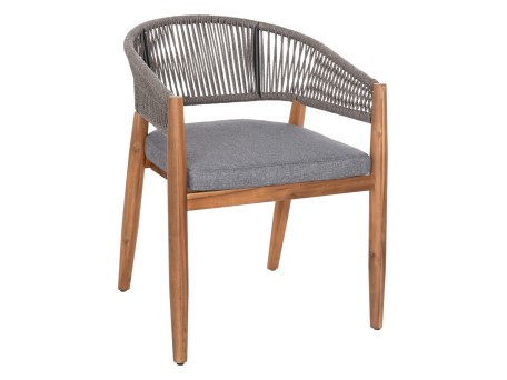 ΠΟΛΥΘΡΟΝΑ NAVAN HM6135.01 ΞΥΛΟ ΑΚΑΚΙΑΣ ΦΥΣΙΚΟ-ΣΧΟΙΝΙ NYLON ΓΚΡΙ 59x58x76Υεκ.