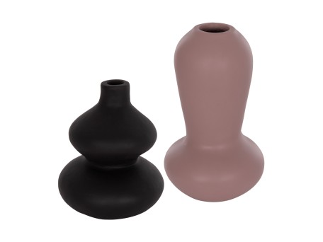 ΣΕΤ 2 ΕΠΙΤΡΑΠΕΖΙΑ ΔΙΑΚΟΣΜΗΤΙΚΑ ΒΑΖΑ CHELIN ΗΜ21144 ΤΕΡΑΚΟΤΑ ΣΕ ΜΑΥΡΟ & ΜΩΒ