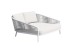 DAYBED ΣΕΙΡΑ XANTION HM6474.02 ΛΕΥΚΟ ΑΛΟΥΜΙΝΙΟ--ΣΧΟΙΝΙ--OLEFIN 157x149x80Υεκ