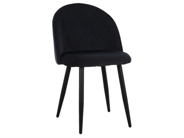 ΚΑΡΕΚΛΑ ODED ΜΕ ΜΕΤΑΛΛΙΚΑ ΜΑΥΡΑ ΠΟΔΙΑ & ΒΕΛΟΥΔΟ ΜΑΥΡΟ HM8731.14 45x52x77 εκ.