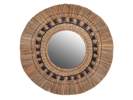 ΚΑΘΡΕΠΤΗΣ ΤΟΙΧΟΥ HM7834 ΜΕ ΠΛΕΚΤΟ ΠΛΑΙΣΙΟ MENDONG GRASS Φ70εκ ΣΕ ΜΑΥΡΟ & ΦΥΣΙΚΟ