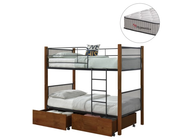 ΚΟΥΚΕΤΑ ΜΕ 2 ΣΥΡΤΑΡΙΑ & 2 ΣΤΡΩΜΑΤΑ 90X190εκ RAYVEN HM10749.05 ΞΥΛΟ ΚΑΡΥΔΙ ΚΑΙ ΜΕΤΑΛΛΟ ΚΟΥΚΕΤΑ ΜΕ 2 ΣΥΡΤΑΡΙΑ & 2 ΣΤΡΩΜΑΤΑ 90X190εκ RAYVEN HM10749.05 ΞΥΛΟ ΚΑΡΥΔΙ ΚΑΙ ΜΕΤΑΛΛΟ