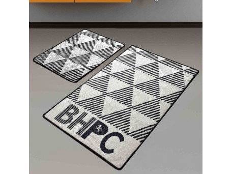 ΣΕΤ ΠΑΤΑΚΙΑ ΜΠΑΝΙΟΥ BEVERLY HILLS POLO CLUB HM12123 ΜΑΥΡΟ ΕΚΡΟΥ 100x60  587BHP2103