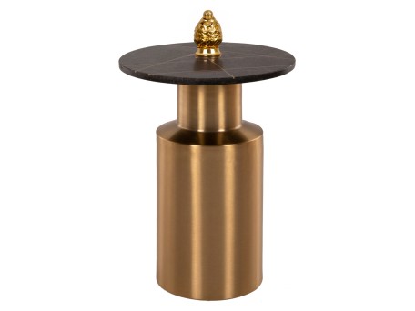 ΤΡΑΠΕΖΑΚΙ ΒΟΗΘΗΤΙΚΟ CLAYDEE HM9675 ΜΕΤΑΛΛΟ ΧΡΥΣΟ-ΜΑΥΡΟ ΜΑΡΜΑΡΟ ΤΟΠ Φ41x54,5Υεκ.