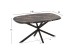 ΤΡΑΠΕΖΙ ΟΒΑΛ RODDEN HM11903.02 ΜΕ WERZALIT BLACK/GOLD MARBLE-ΜΑΥΡΗ ΒΑΣΗ 146x94x75Υεκ