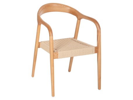 ΠΟΛΥΘΡΟΝΑ HM9874 ΞΥΛΟ ΦΡΑΞΙΝΟΣ ΚΑΙ PAPER ROPE 57x54x78Yεκ.