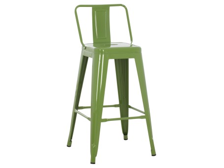 ΣΚΑΜΠΟ ΜΕΣΑΙΟΥ ΥΨΟΥΣ ΜΕΤΑΛΛΙΚΟ MELITA ΣΕ LIGHT OLIVE GREEN HM8574.13 42x42x98 εκ.