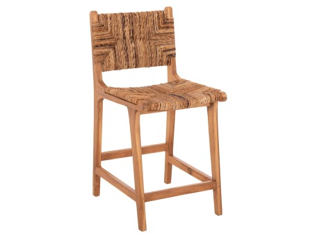 ΣΚΑΜΠΟ ΜΠΑΡ WALTER HM9842 ΞΥΛO TEAK ΣΕ ΦΥΣΙΚΟ-ΨΑΘΑ 46x55x96Υεκ.