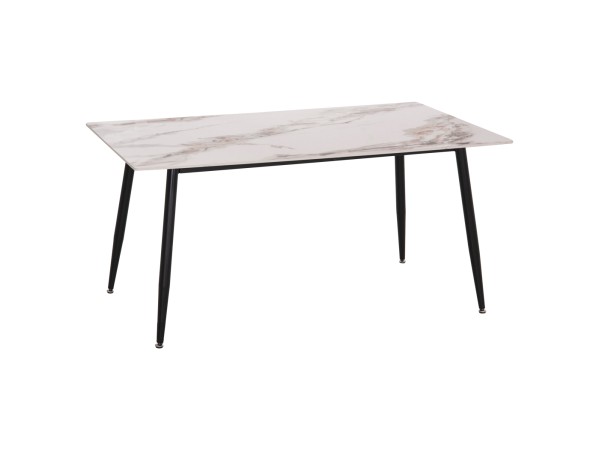 ΤΡΑΠΕΖΙ RAVEN HM18150.04 ΚΕΡΑΜΙΚΟ TOP ΜΕ ΟΨΗ ΛΕΥΚΟ/ΚΑΦΕ ΜΑΡΜΑΡΟ 160x80x74Υεκ.