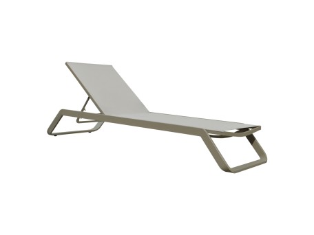 ΞΑΠΛΩΣΤΡΑ ΑΛΟΥΜΙΝΙΟΥ MARIMAR HM6562.03 ΣΚΕΛΕΤΟΣ TAUPE & TEXTILENE ΜΠΕΖ 218x67x31Υεκ