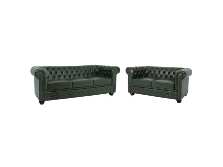 ΣΕΤ ΚΑΝΑΠΕΣ 2ΘΕΣΙΟΣ & 3ΘΕΣΙΟΣ HM10911.08 PU ΔΕΡΜΑ Τ.CHESTERFIELD ΚΥΠΑΡΙΣΣΙ