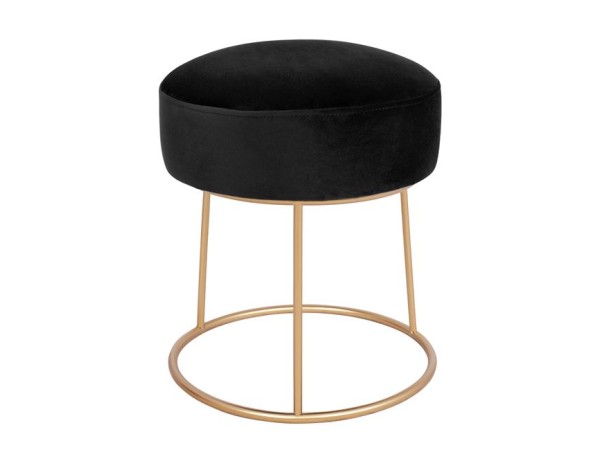 ΣΚΑΜΠΟ KARLO ΜΑΥΡΟ ΒΕΛΟΥΔΟ ΜΕ ΧΡΥΣΗ ΒΑΣΗ HM8411.04 Φ36x38Υ εκ.