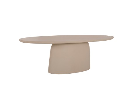 ΤΡΑΠΕΖΙ ΤΡΑΠΕΖΑΡΙΑΣ ΟΒΑΛ BRECCAN HM6576.02 ΜΠΕΖ FIBER CEMENT 200x100x75Υεκ.