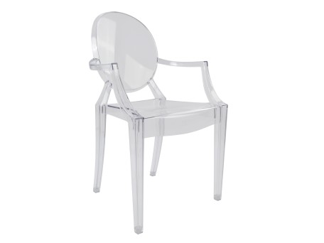 ΠΟΛΥΘΡΟΝΑ ΑΚΡΥΛΙΚΗ ΔΙΑΦΑΝΗ ΜΕ ΜΠΡΑΤΣΑ ARAMIS HM0169 52,2x56,5x92 εκ.