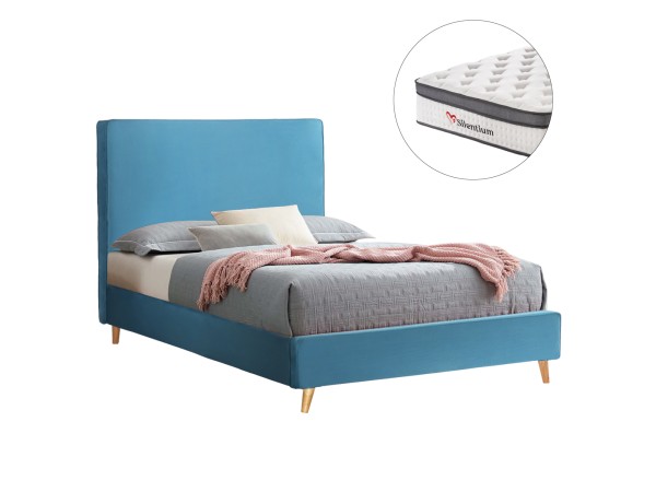 ΚΡΕΒΑΤΙ ΗΜΙΔΙΠΛΟ ΜΕ ΣΤΡΩΜΑ MAYLIN HM10802.01 ΒΕΛΟΥΔΟ ΤΙΡΚΟΥΑΖ--ΣΤΡΩΜΑ 120Χ200εκ