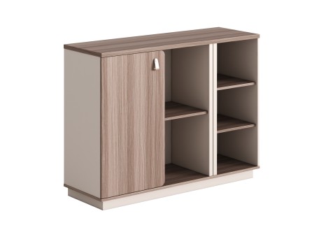 ΝΤΟΥΛΑΠΙ/ΒΙΒΛΙΟΘΗΚΗ ΣΕΙΡΑ SUPERON HM2142 ΜΕΛΑΜΙΝΗ ΜΠΕΖ & ΦΥΣΙΚΟ 120x40x90Υεκ.