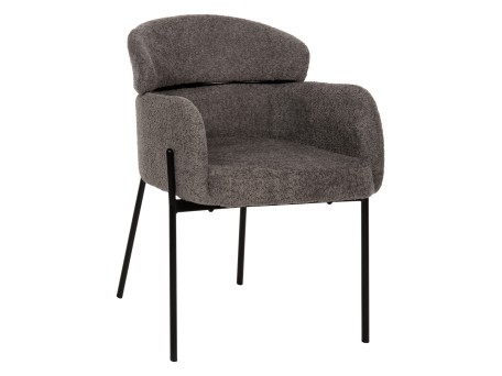 ΠΟΛΥΘΡΟΝΑ WOLF HM8583.01 ΓΚΡΙ ΥΦΑΣΜΑ ΜΠΟΥΚΛΕ ΜΕ ΜΕΤΑΛΛΙΚΑ ΠΟΔΙΑ 58x58x80Yεκ.