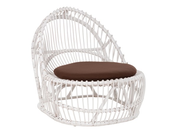 ΠΟΛΥΘΡΟΝΑ ENTROPY HM9840.02 RATTAN ΛΕΥΚΟ ΜΕ ΚΑΦΕ ΜΑΞΙΛΑΡΙ 80x97x85Υεκ.