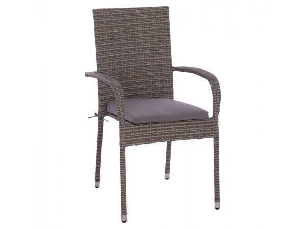 ΠΟΛΥΘΡΟΝΑ ΜΕΤΑΛΛΙΚΗ ANISHA ΜΕ ΜΑΞΙΛΑΡΙ WICKER ΓΚΡΙ ΣΤΟΙΒΑΖΟΜΕΝΗ 56x60x94 εκ.HM5685.01