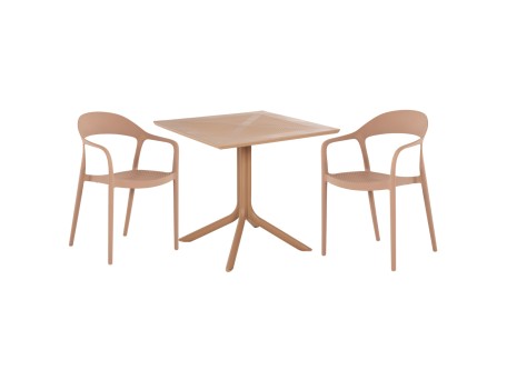 ΣΕΤ ΤΡΑΠΕΖΑΡΙΑΣ ΕΞ.ΧΩΡΟΥ 3ΤΜΧ CLEO HM21136 ΠΟΛΥΠΡΟΥΛΕΝΙΟ ΣΕ ΚΑΠΟΥΤΣΙΝΟ