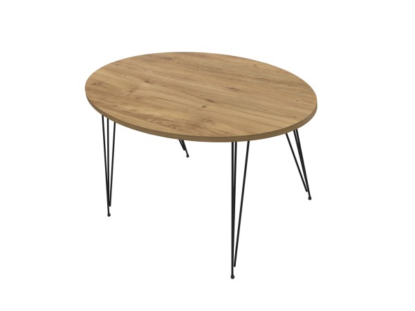 ΤΡΑΠΕΖΙ ΣΑΛΟΝΙΟΥ GRANIT HM18177.04 ΜΕΛΑΜΙΝΗ ΣΕ ΦΥΣΙΚΟ ΞΥΛΟΥ-ΜΕΤΑΛ.ΠΟΔΙΑ 90x50x42Υεκ