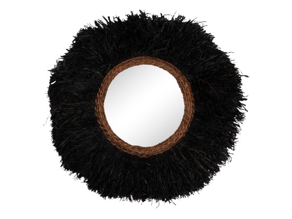 ΔΙΑΚΟΣΜΗΤΙΚΟΣ ΚΑΘΡΕΠΤΗΣ ΤΟΙΧΟΥ ΣΤΡΟΓΓΥΛΟΣ BRENNO HM4713 ΙΝΕΣ ΜΠΑΝΑΝΑΣ ΜΑΥΡΟ Φ80εκ