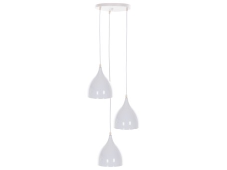 ΦΩΤΙΣΤΙΚΟ ΟΡΟΦΗΣ ΚΡΕΜΑΣΤΟ HM4138 ΛΕΥΚΟ ΜΕΤΑΛΛΙΚΟ 3ΦΩΤΟ Φ33x33-115Υεκ.