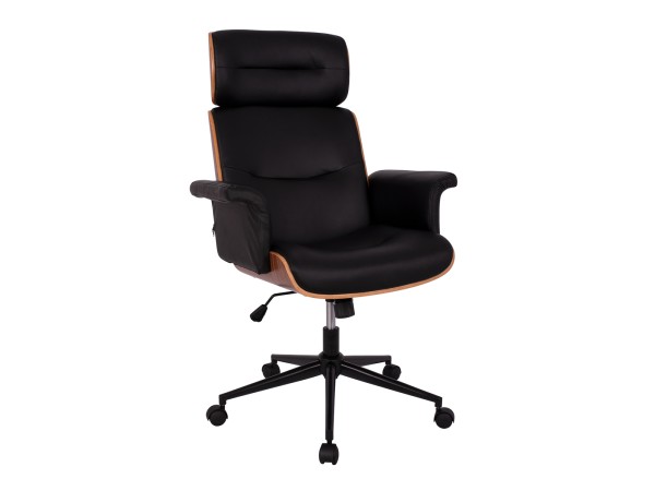 ΚΑΡΕΚΛΑ ΓΡΑΦΕΙΟΥ ΔΙΕΥΘΥΝΤΙΚΗ SUPERIOR PRO HM1108.01 ΚΑΡΥΔΙ-ΜΑΥΡO PU 74x74x116Yεκ.