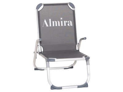 ΚΑΡΕΚΛΑΚΙ ΠΑΡΑΛΙΑΣ ΑΛΟΥΜΙΝΙΟΥ ΒΑΡ.ΤΥΠΟΥ ΥΠΕΡΥΨΩΜΕΝΟ ALMIRA HM6431.10 ΓΚΡΙ 53x68x80Υεκ