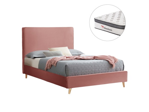 ΚΡΕΒΑΤΙ ΗΜΙΔΙΠΛΟ ΜΕ ΣΤΡΩΜΑ MAYLIN HM10802 ΒΕΛΟΥΔΟ ΣΑΠΙΟ ΜΗΛΟ--ΣΤΡΩΜΑ 120Χ200εκ