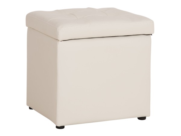 ΣΚΑΜΠΟ ΜΕ ΑΠΟΘΗΚΕΥΤΙΚΟ ΧΩΡΟ PU ΛΕΥΚΟ CUBE HM224.02 36,5x36,5x36Υεκ.