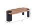 ΤΡΑΠΕΖΙ ΣΑΛΟΝΙΟΥ ΟΒΑΛ OVALON HM18433.05 MDF TOP ΚΑΡΥΔΙ-MDF ΠΟΔΙΑ ΜΑΥΡΑ 120x60x40Υεκ