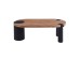 ΤΡΑΠΕΖΙ ΣΑΛΟΝΙΟΥ ΟΒΑΛ OVALON HM18433.05 MDF TOP ΚΑΡΥΔΙ-MDF ΠΟΔΙΑ ΜΑΥΡΑ 120x60x40Υεκ