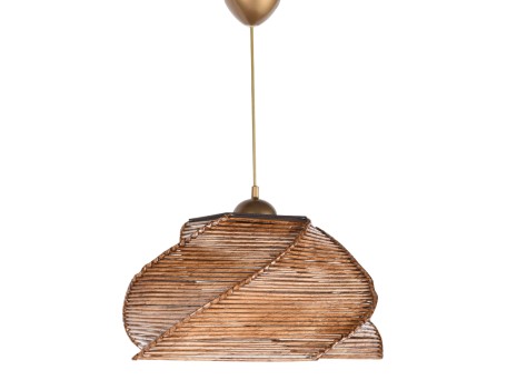 ΦΩΤΙΣΤΙΚΟ ΟΡΟΦΗΣ ΕΣΩΤΕΡΙΚΟΥ ΧΩΡΟΥ ΚΡΕΜΑΣΤΟ HM7367.02 ΑΠΟ ΞΥΛΟ ΚΑΙ BAMBOO ΚΑΡΥΔΙ 36x36x65Υ εκ.