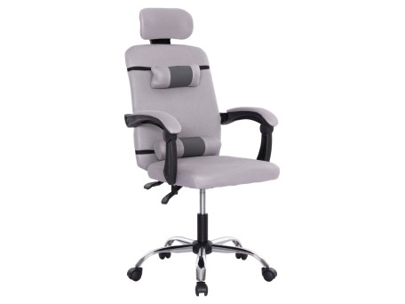 ΚΑΡΕΚΛΑ ΓΡΑΦΕΙΟΥ CRONER HM1196.02 ΓΚΡΙ MESH-ΜΕΤΑΛ.ΒΑΣΗ-NYLON ΣΚΕΛΕΤΟΣ 58x67x124Υεκ.