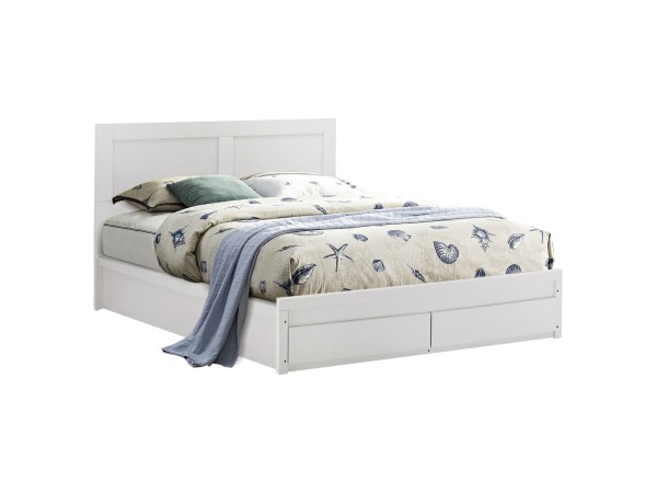 ΚΡΕΒΑΤΙ CAPRI HM312.05 ΜΕ 2 ΣΥΡΤΑΡΙΑ ΛΕΥΚΟ ΓΙΑ ΣΤΡΩΜΑ 150x200 εκ.