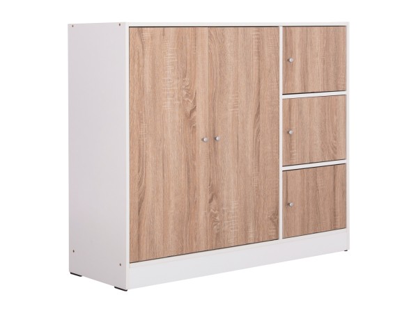 ΝΤΟΥΛΑΠΙ ΜΕ 4 ΑΠΟΘ.ΧΩΡΟΥΣ MATIN HM2480.01 SONAMA OAK-ΛΕΥΚΗ ΜΕΛΑΜΙΝΗ 117x39,5x99,5Υεκ