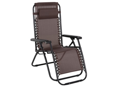 ΠΟΛΥΘΡΟΝΑ RELAX COMPANION HM5095.13 ΚΑΦΕ TEXTILENE-ΜΑΥΡΟ ΜΕΤΑΛΛΟ 67x145x110Υεκ.