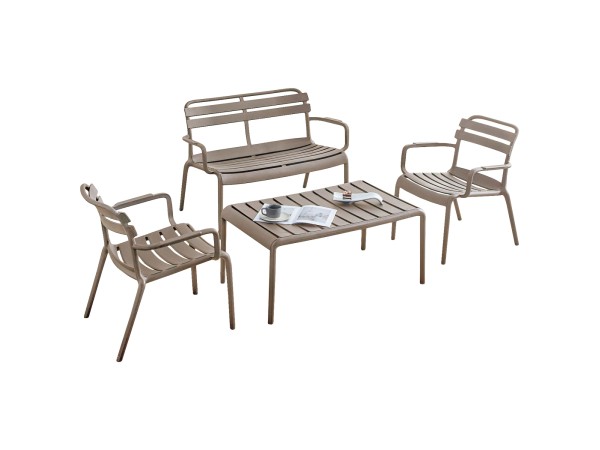 ΣΕΤ ΣΑΛΟΝΙ ΕΞΩΤΕΡΙΚΟΥ ΧΩΡΟΥ 4ΤΜΧ KORVER HM21096.04 ΠΟΛΥΠΡΟΠΥΛΕΝΙΟ ΚΑΠΟΥΤΣΙΝΟ