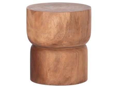 ΣΚΑΜΠΟ-ΤΡΑΠΕΖΑΚΙ ΚΥΛΙΝΔΡΙΚΟ FEBRY HM9908 ΜΑΣΙΦ ΞΥΛΟ SUAR ΦΥΣΙΚΟ Φ39,5x45,5Υεκ.