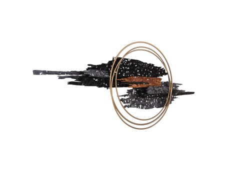 ΔΙΑΚΟΣΜΗΤΙΚΟ ΤΟΙΧΟΥ HM4196 ΜΕΤΑΛΛΟ ΣΕ ΜΑΥΡΟ-ΑΝΘΡΑΚΙ-ΧΡΥΣΟ 144x63,5Υ εκ.